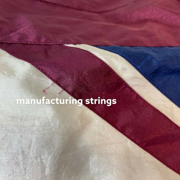 Authentic Industries Vintage Women's Blue Creamy White Maroon Track Jacket 1X-2X - Picture 6 of 16